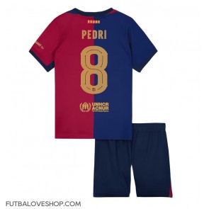 Dres Barcelona Pedri Gonzalez #8 Domáci pre deti 2024-25 Krátky Rukáv (+ trenírky)